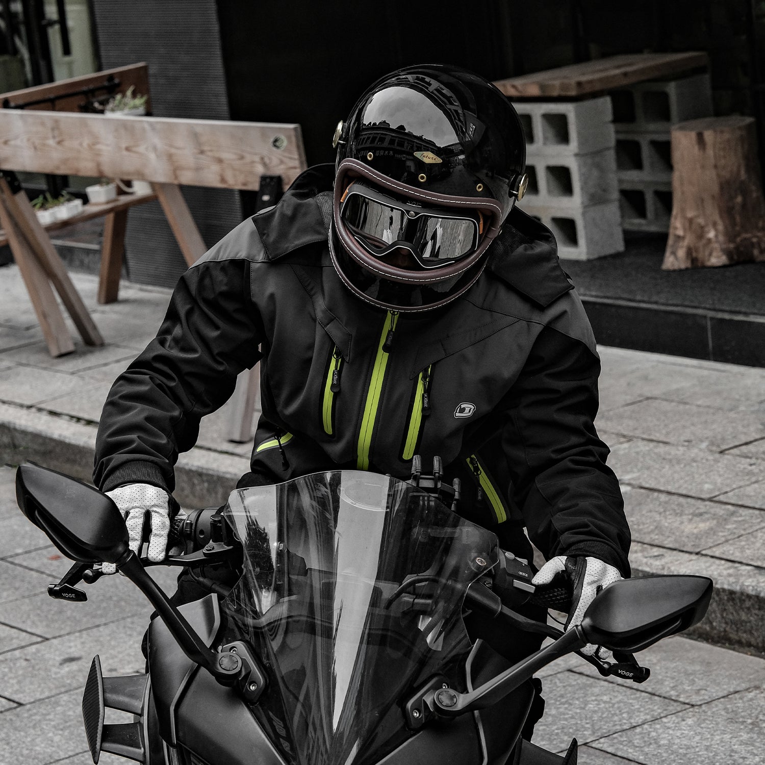 IRONJIAS Black-grey CE Protective Waterproof Motorcycle Jacket | JK007