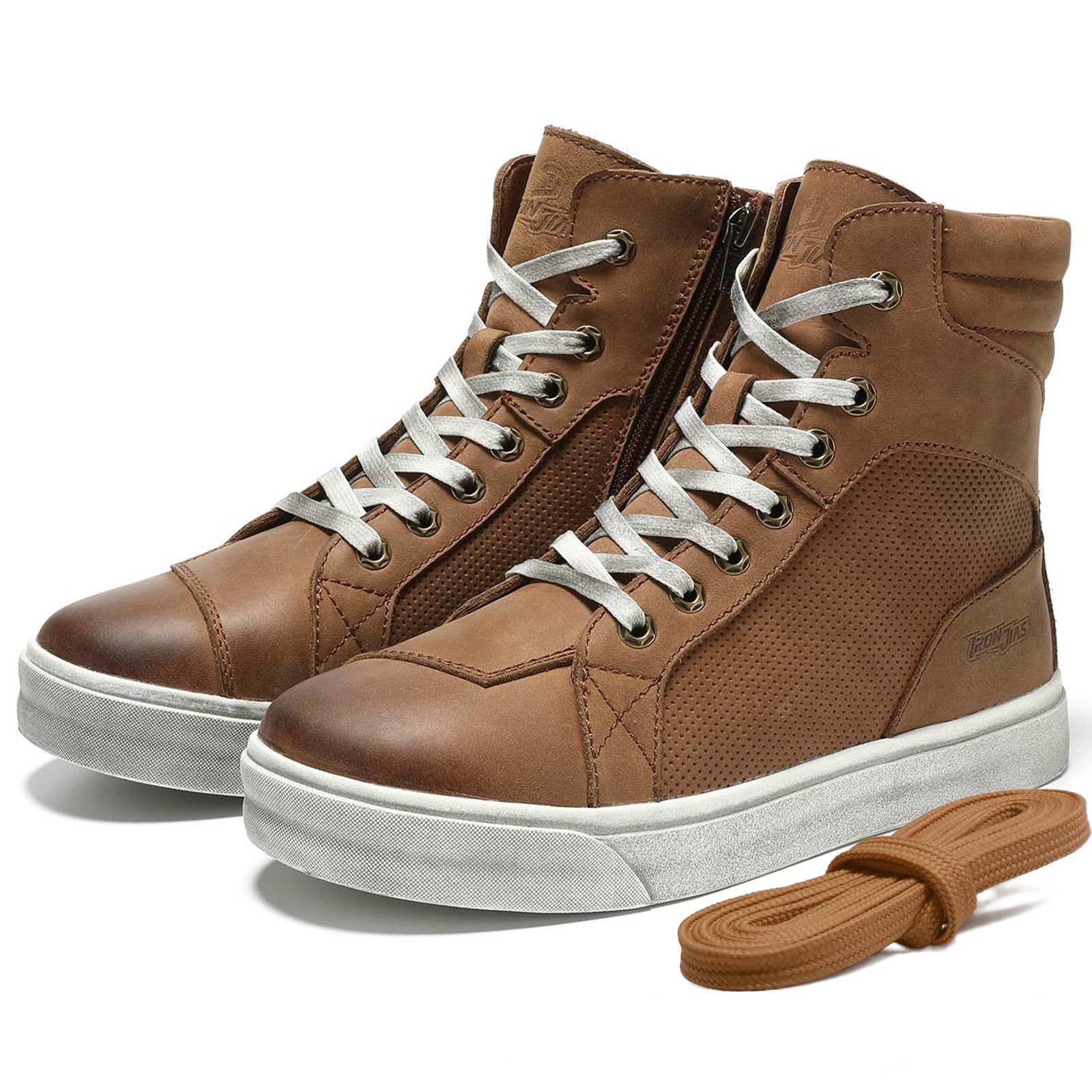 Retro Leather Motorcycle Riding Boots