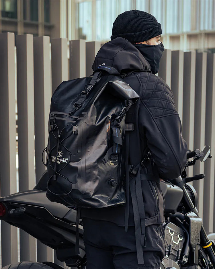 Waterproof High Capacity Black Motorcycle Backpack BAG001