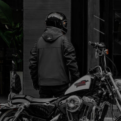 IRONJIAS Black CE Protective Leisure Waterproof Motorcycle Jacket | JK006