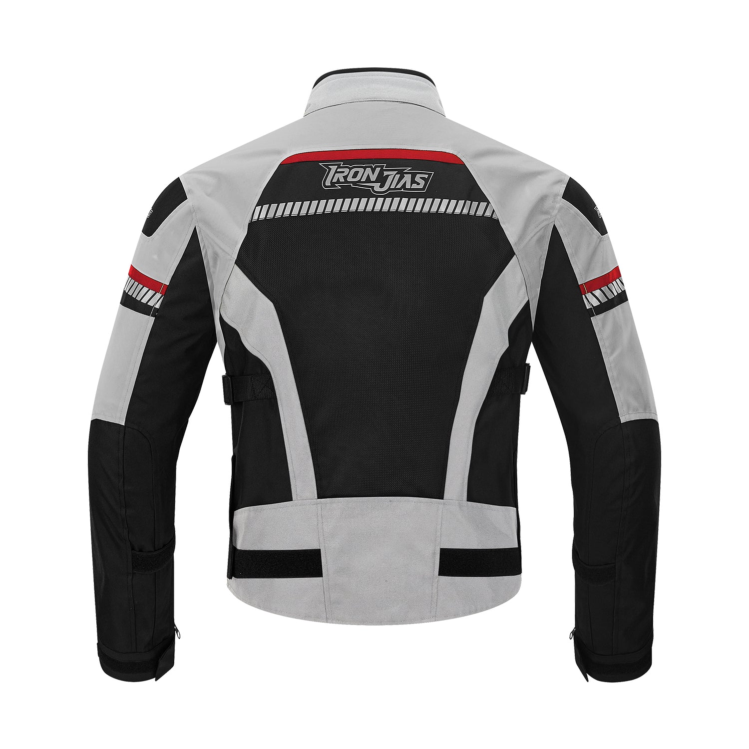 IRONJIAS Black White Breathable CE Protective Motorcycle Jacket | D-213