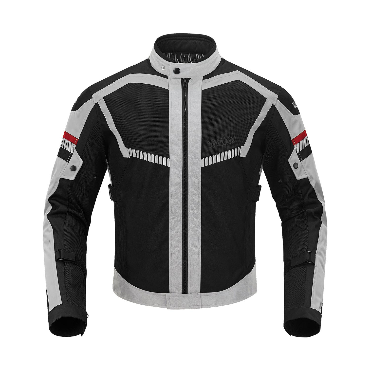 IRONJIAS Black White Breathable CE Protective Motorcycle Jacket | D-213