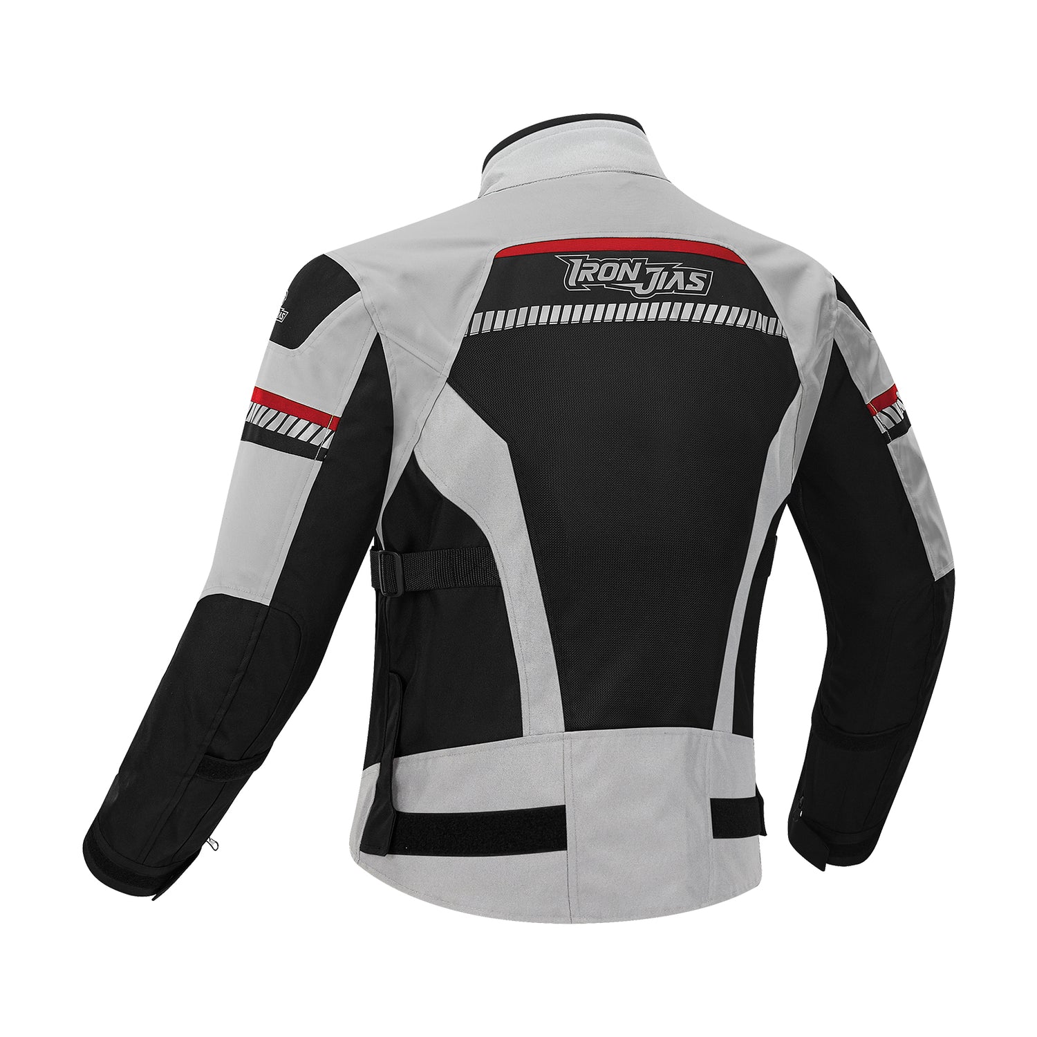 IRONJIAS Black White Breathable CE Protective Motorcycle Jacket | D-213