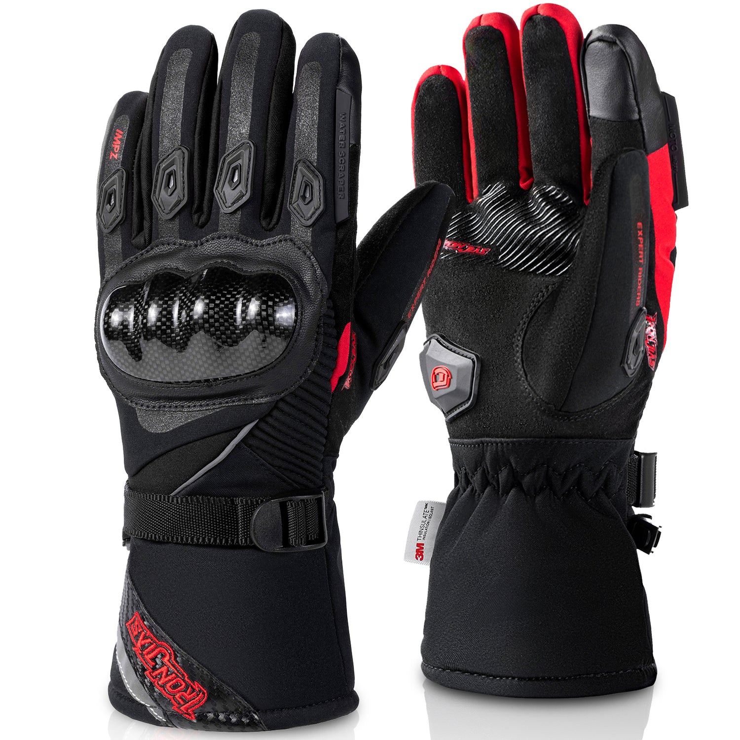 IRON JIAS Guantes Moto Impermeable de la Fibra de Carbono,Guantes de M –  IRONJIAS