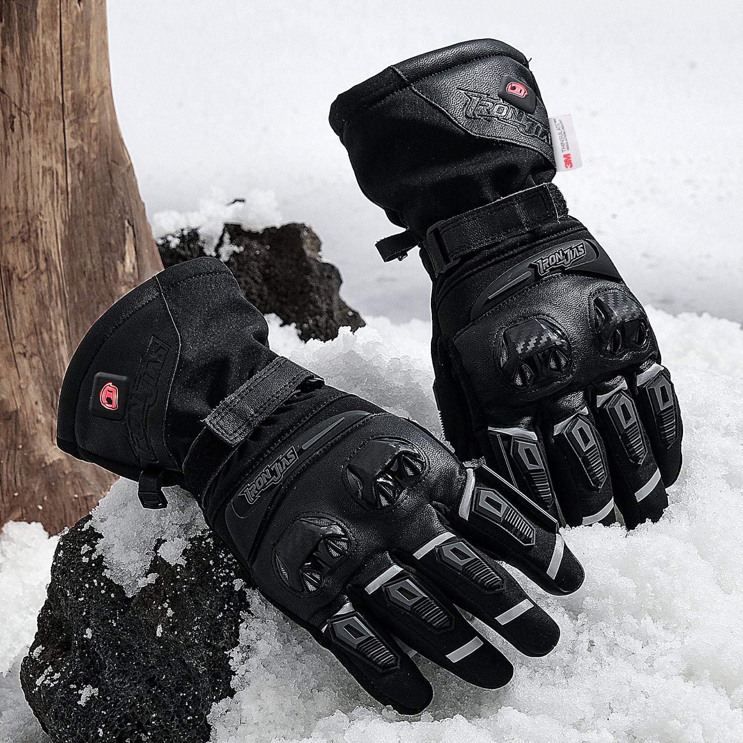 heated gloves for bicycle riding Gauntlet Heated Motorcycle Gloves