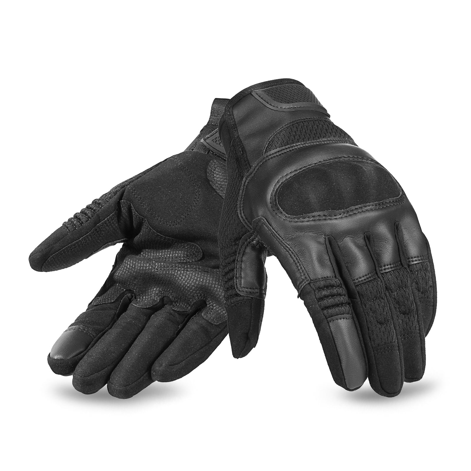 IRONJIAS Black Summer Mesh Motorcycle Protective Gloves