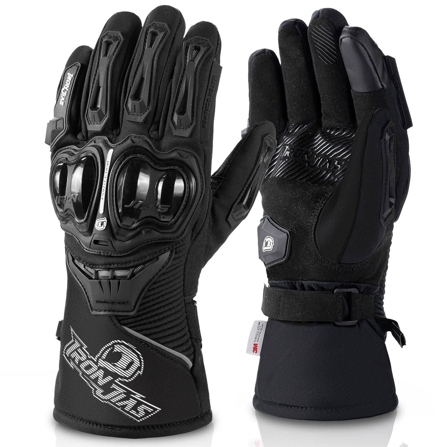 IRON JIAS Moto Gants Hiver Chaud Gants de Protection imperméable