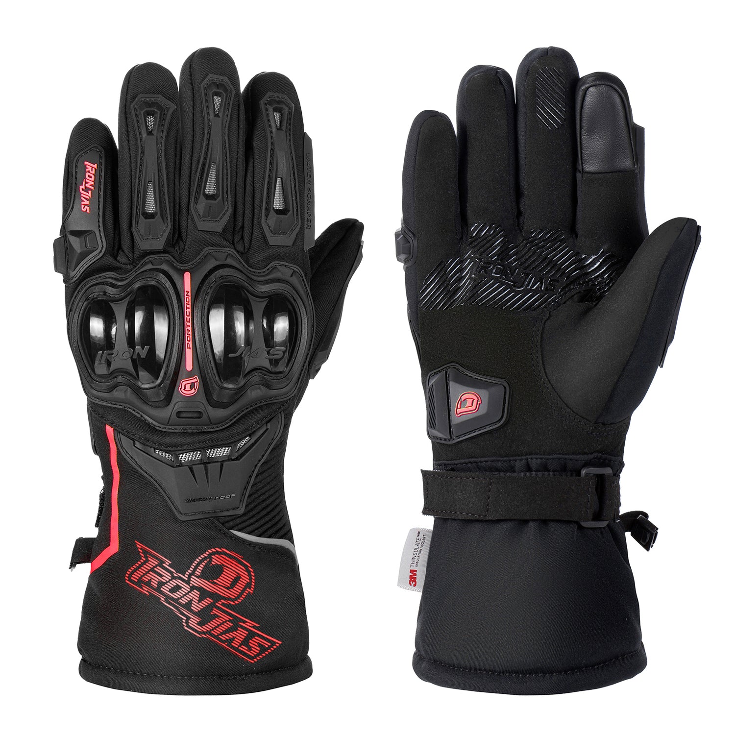 OWSOO Winter Motorcycle Gloves Waterproof Cold Weather Motorcycle Gloves  Warm Riding Gloves