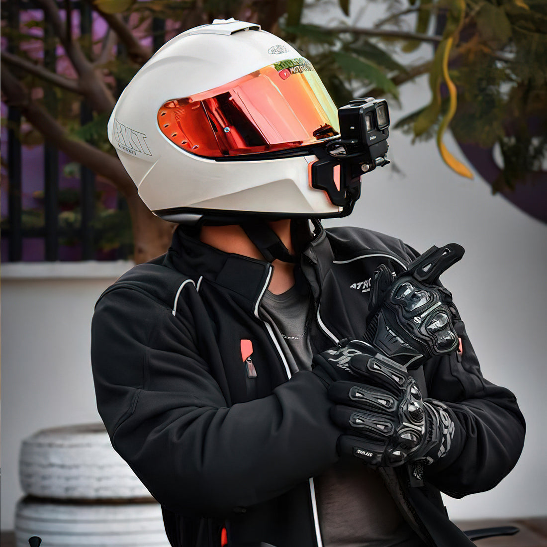 M,Gants de Moto Écran Tactile Plein-Doigt Gant Moto Homologué et