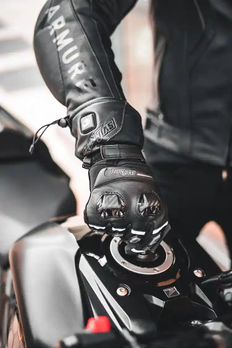 IRONJIAS Waterproof Black Heated Motorcycle Gloves | JIA13H