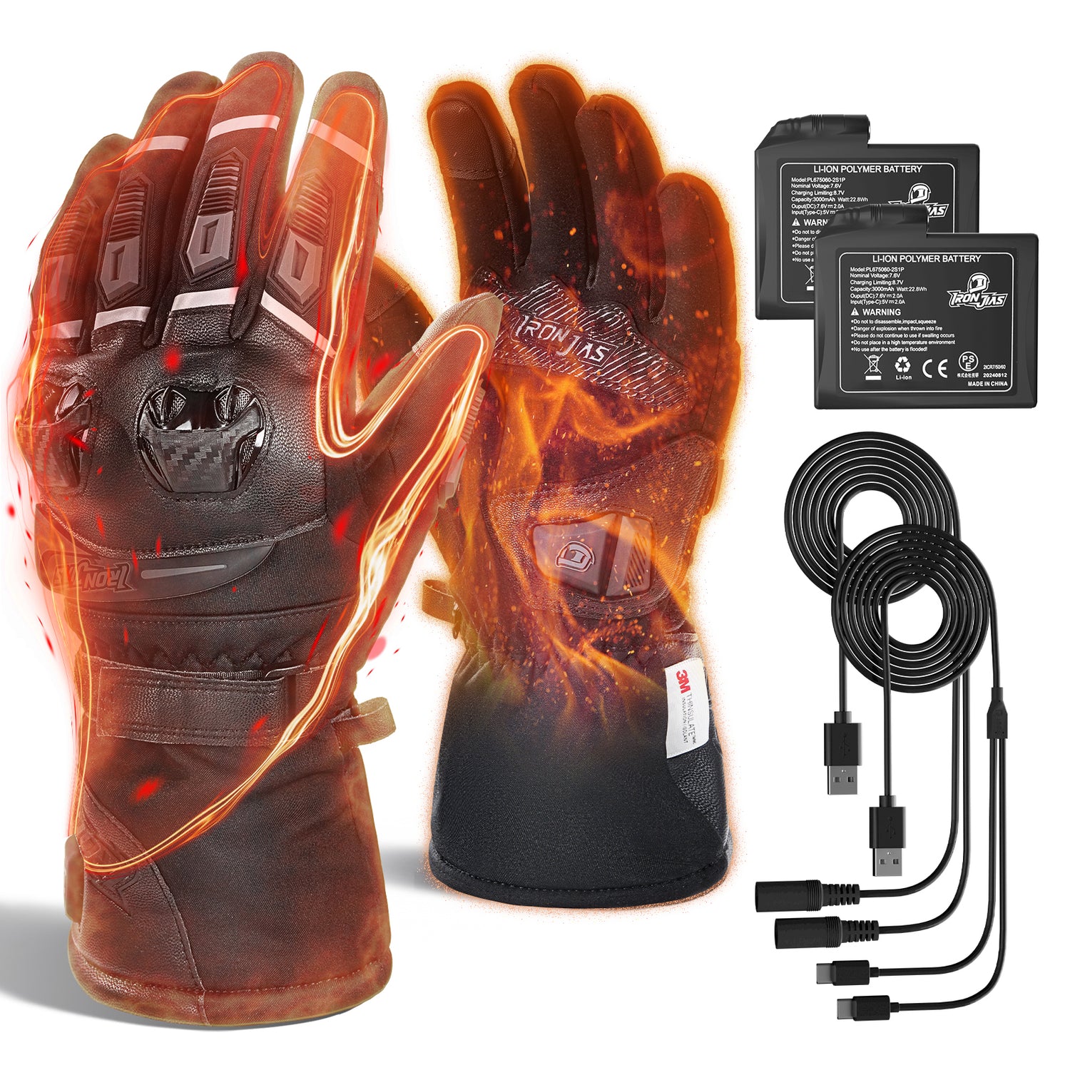 heated bicycle gloves Gauntlet Heated Motorcycle Gloves
