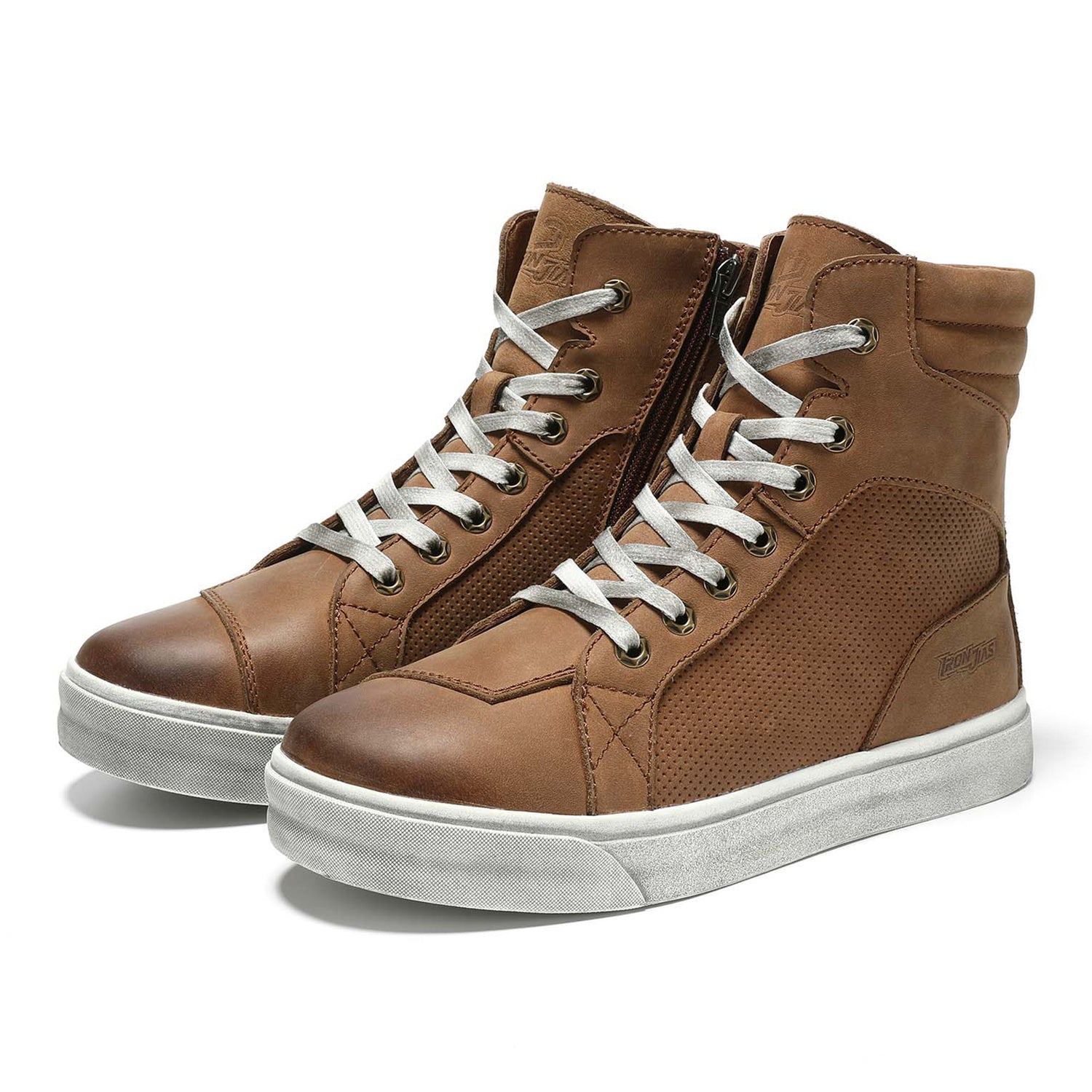 mens brown leather motorcycle boots