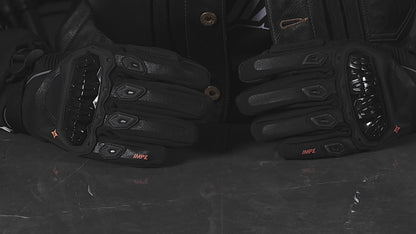 IRON JIAS Gants de Moto Hiver, Imperméable Coupe-Vent Legère et Chaude Gants à Écran Tactile pour Moto, Randonnée et Autres Sports de Plein Air