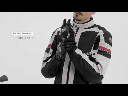 IRON JIAS Guanti da Moto, Traspirante | Touch Screen | Resistenza | Guanti Protettivo Estivi per Ciclismo Motocross Scooter Arrampicata