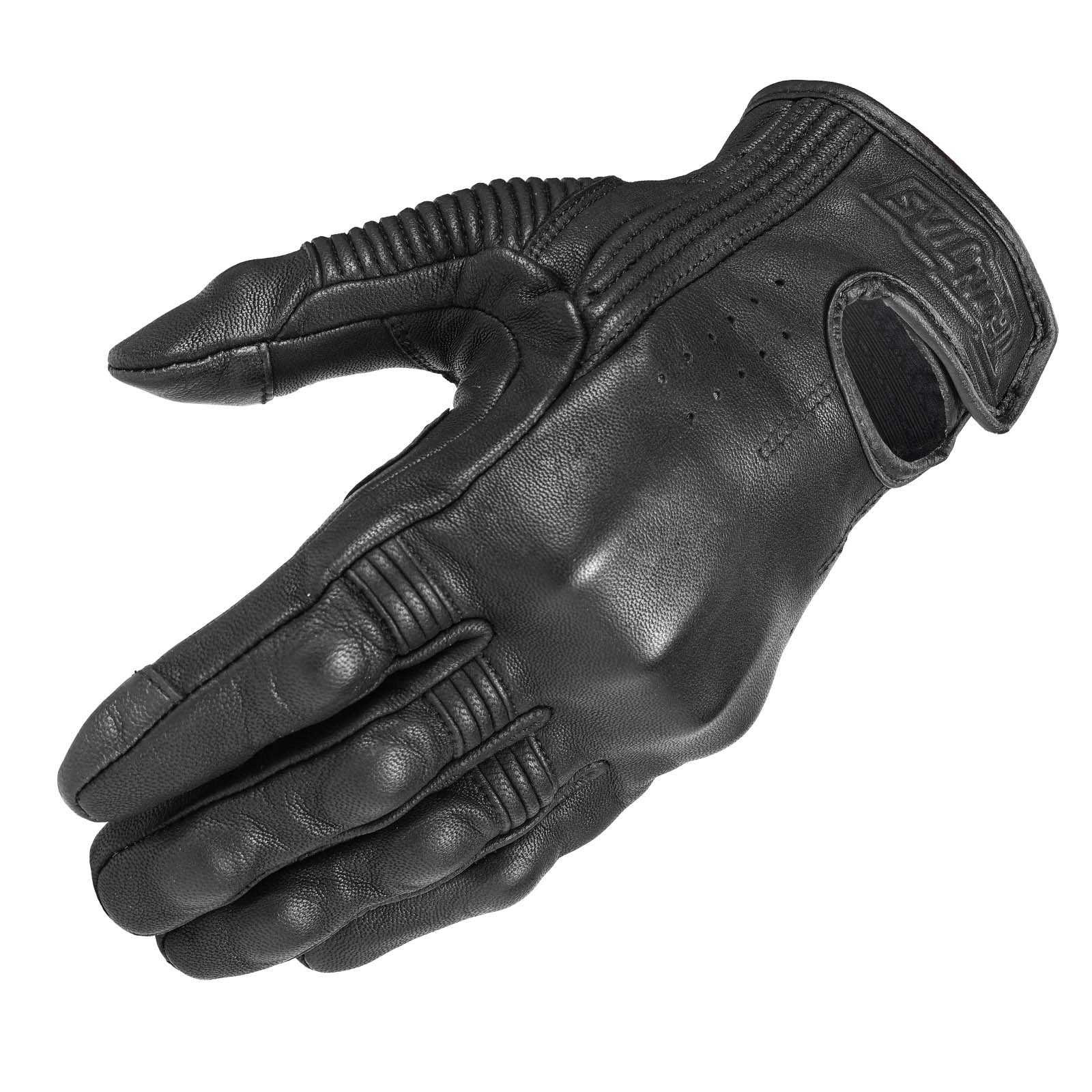 IRONJIAS Spring and Antumn Retro Urban Black Breathable Leather Gloves