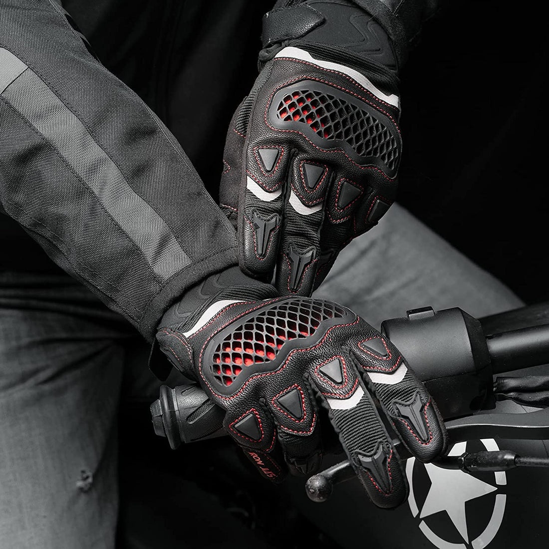 Iron Jia's Gants De Moto Pourcran Tactile,gants De Protection Chauds Et  Imperméables Pour L'hiver Guantes Moto Luvas Alpine Motocross Stars Type  Carbon Fiber Blue