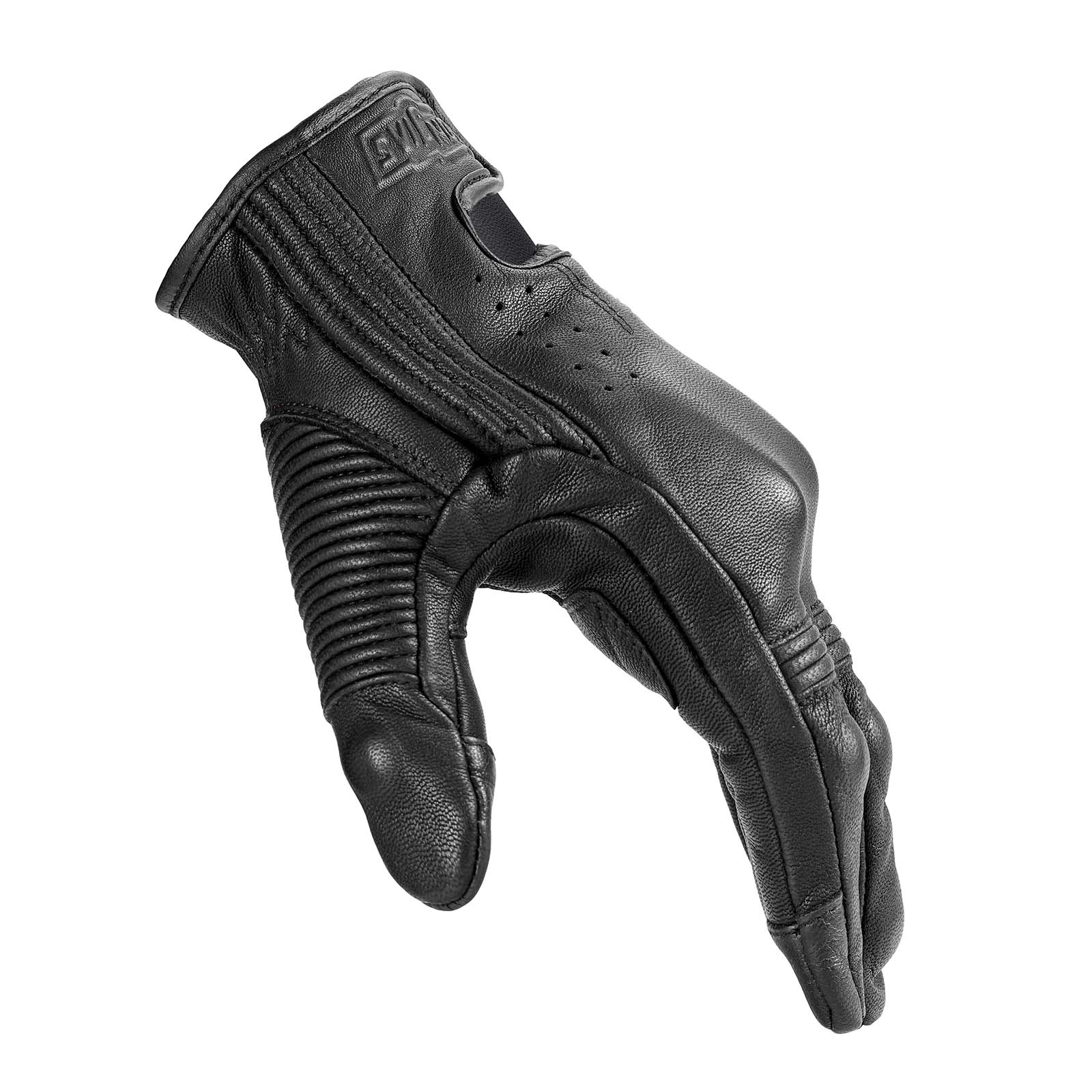 IRONJIAS Spring and Antumn Retro Urban Black Breathable Leather Gloves